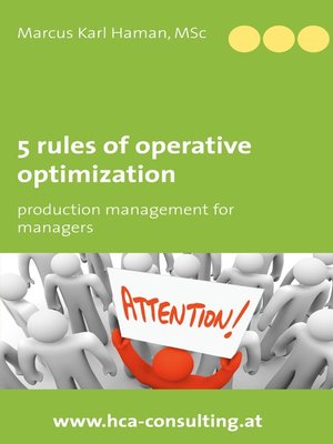 cover image of 5 Rules of Operative Optimization